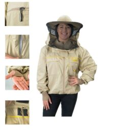 Giacca apicoltore con cappello apertura a cerniera mod. Premium Lyson