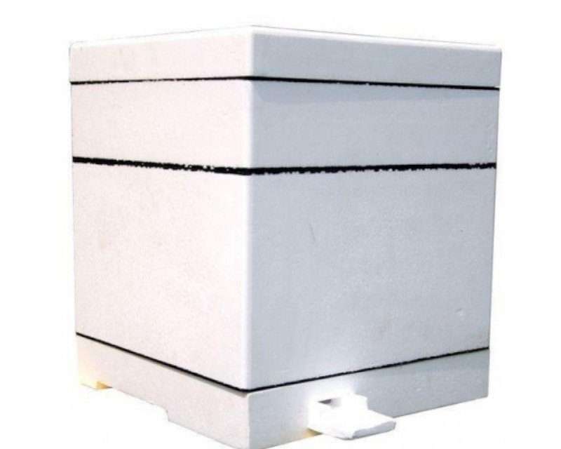 Mini Hive, arnietta di fecondazione per 2 nuclei in polistirolo compatto non verniciato