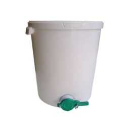 Secchio in polipropilene per miele 31L - 44Kg da cm36*36*37,5h con valvola in plastica