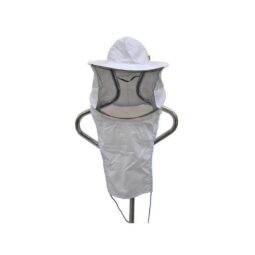 Cappello ascellare apicoltore tondo bianco