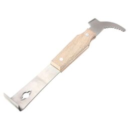 Leva a uncino e raschietto con manico legno 26cm
