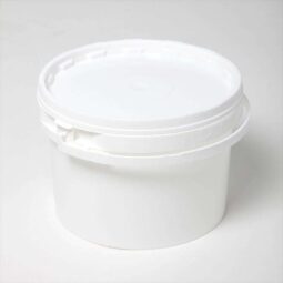 Secchio in plastica alta qualit&agrave; per miele 4,5kg da cm19x19x16,5h con coperchio