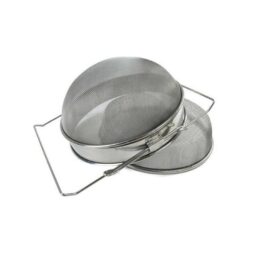 Filtro convesso doppio 24 cm inox con manici estensibili per filtraggio miele mod. CLAD