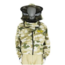 Giacca apicoltore con cappello apertura a cerniera mod. Mimetica Moro Lyson