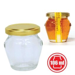 Vaso 150g (106ml) modello orcio, compreso capsula color oro, conf. 15 pezzi
