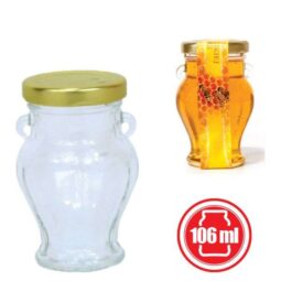 Vaso 150g (106ml) modello anfora, compreso capsula color oro, conf. 15 pezzi