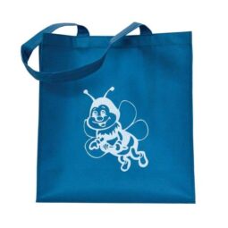 Borsa miele ecologica azzurro, disegno ape