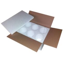 Scatola polistirolo con cartone trasporto vasi miele 6x500g