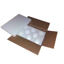 Scatola polistirolo con cartone trasporto vasi miele 8x250g
