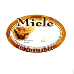 Etichetta adesiva miele millefiori generica E301 92x60mm 100pz