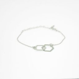 Bracciale esagoni in argento 925 placcato oro - BL_B18