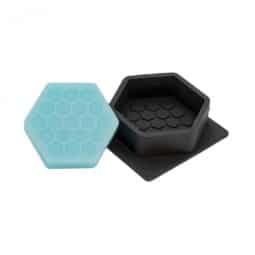 Stampo in silicone per 1 Sapone esagonale con motivo esagoni