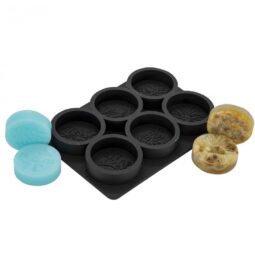 Stampo in silicone per 6 Saponi tondi con piante