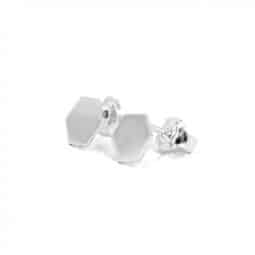 Orecchini esagono in argento 925 BL_K04