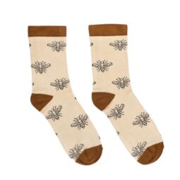 Calze fantasia api beige