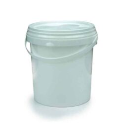 Secchio in plastica alta qualit&agrave; per miele 1kg da cm12,5x12,5x15h con coperchio