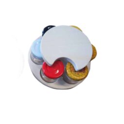 Girandola porta 6 vasi da 50g in legno
