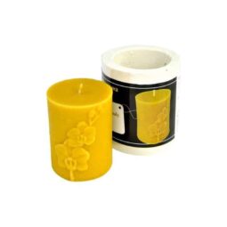 Stampo per candele in silicone - CILINDRO CON PICCOLO FIORE, 9cm