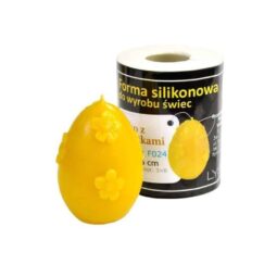 Stampo per candele in silicone - UOVO CON FIORE