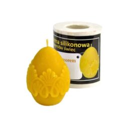 Stampo per candele in silicone - UOVO CON MOTIVO