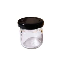 Vaso 50g, modello tondo, compreso capsula modello nero, conf. 30 pezzi