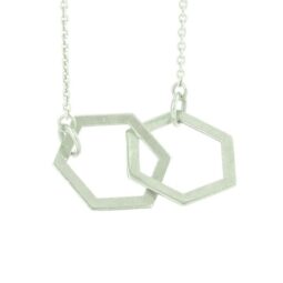 Collana con esagoni d'ape argento 925 - BL_N03