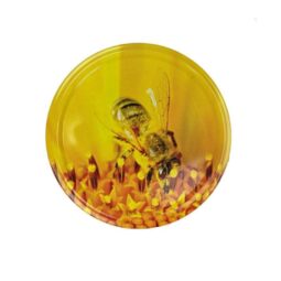 Capsula per barattolo miele &Oslash;82 ND32bis ape su fiore giallo