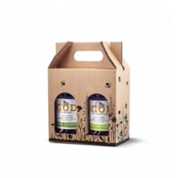 Scatola portavasetti 2x250g con motivo floreale