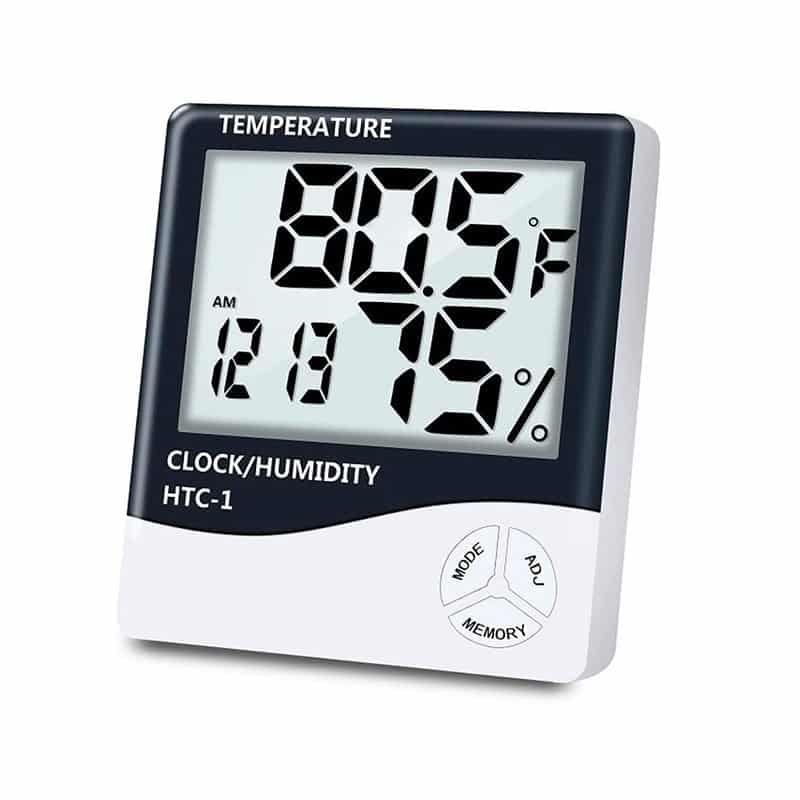 Misuratore elettronico di temperatura ed umidità orologio e sveglia mod. CLAD