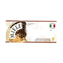 Etichetta adesiva miele api su favo generica 116x50mm 100pz