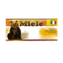 Etichetta adesiva miele con orso generica 116x50mm 100pz