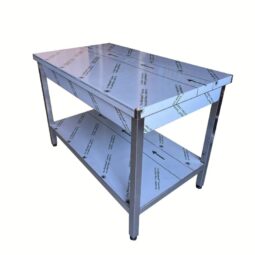 Tavolo in acciaio Inox a due ripiani 1200*700*850h mm