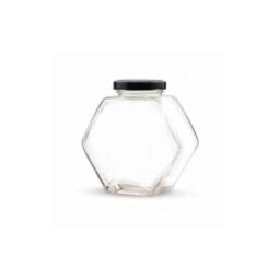 Vaso 510g (380ml) modello esagonale con capsula, 12pz