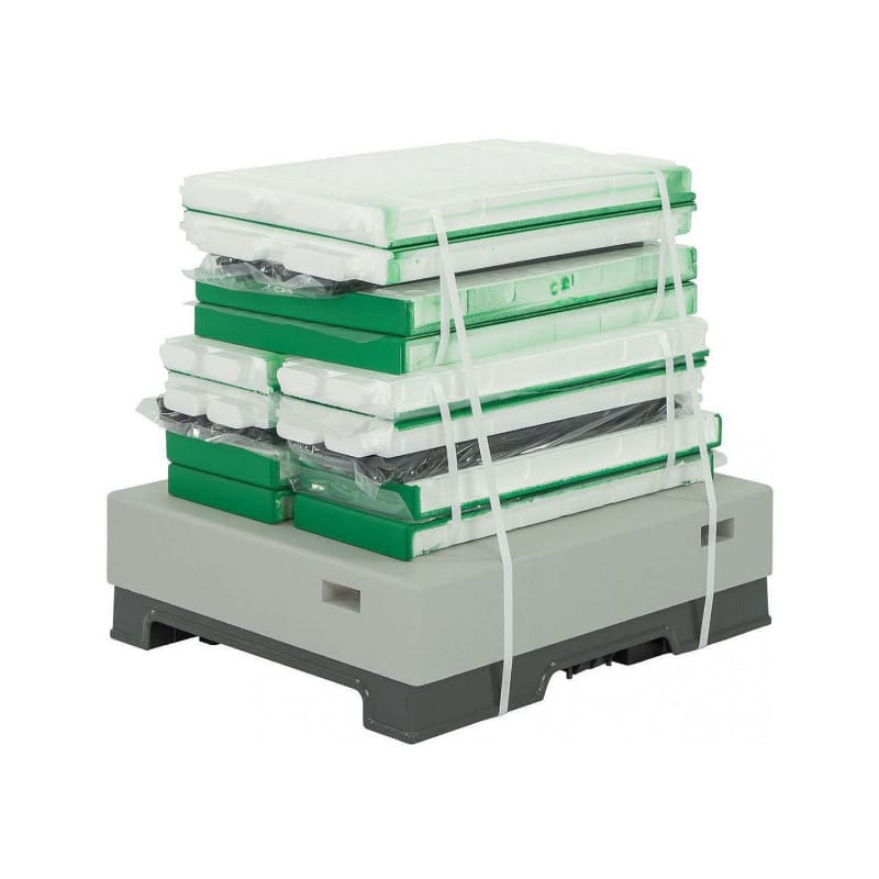 Arnia 10 favi cubo POLISTIRENE in KIT con doppio melario Dadant verniciata Green Lyson - immagine 3
