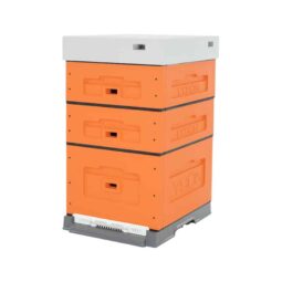 Arnia 10 favi cubo POLISTIRENE in KIT con doppio melario Dadant verniciata Orange Lyson