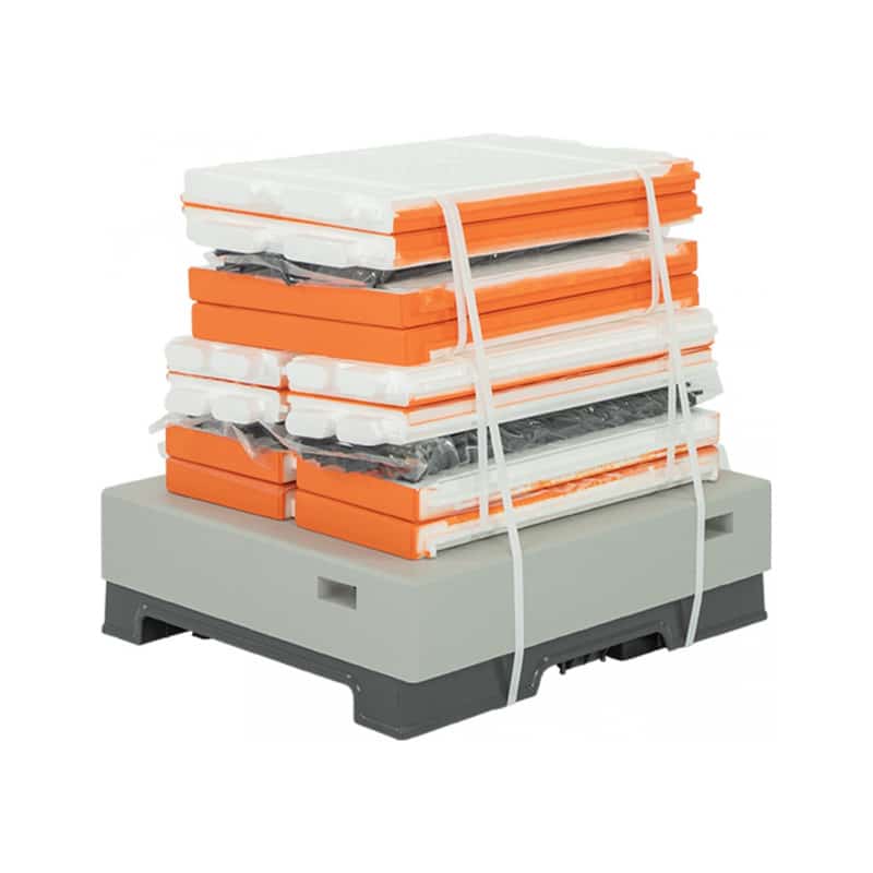 Arnia 10 favi cubo POLISTIRENE in KIT con doppio melario Dadant verniciata Orange Lyson - immagine 3