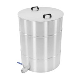 Maturatore 500kg con valvola a sfera 2" inox con coperchio