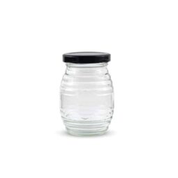 Vaso 230g (180ml) modello Bugno villico a strisce capsula nera conf. 12pz
