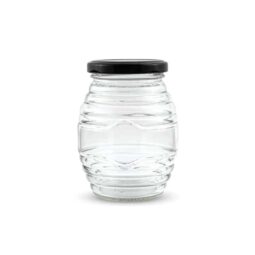 Vaso 530g (380ml) modello Bugno villico a strisce capsula nera conf. 6 pz