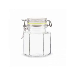 Vaso 125g (90ml) esagonale,con chiusura meccanica ermetica
