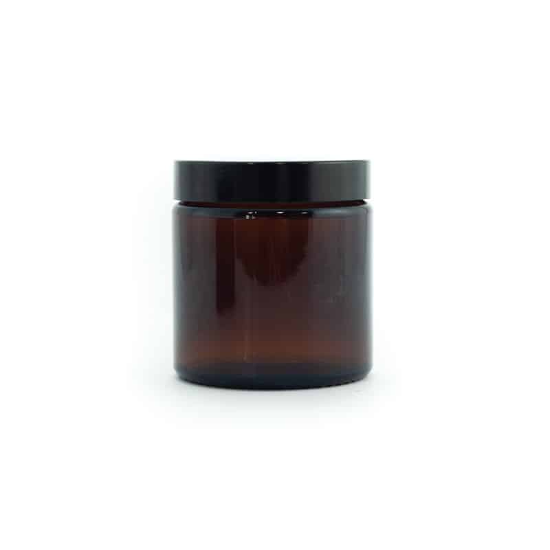 Vaso 170g (120ml) vaso tondo in vetro scuro con capsula nera