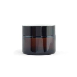 Vaso 70g (50ml) in vetro scuro con capsula nera
