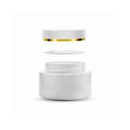 Vaso in PET bianco per cosmetici, unguenti e creme, 50ml