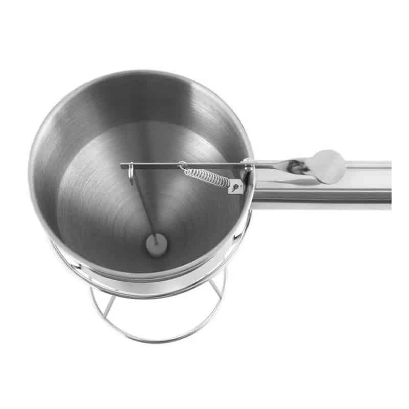 Imbuto per cera e pappa reale con dosatore e supporto, acciaio inox 14,5x7,5CM 1,2L - immagine 2
