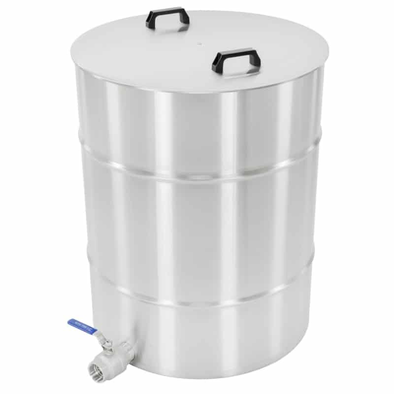 Maturatore 1250kg con valvola a sfera da 2" inox con coperchio mod. Lyson