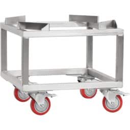 Supporto per miscelatori 100L e 150L normali, 50L e 70L a pareti riscaldate, con rotelle mod. Lyson