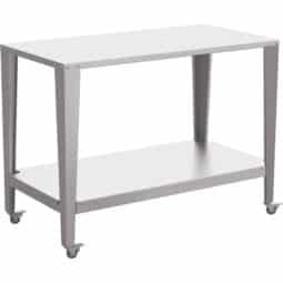 Tavolo in acciaio Inox autoportante con rotello 1200*600*900h mm
