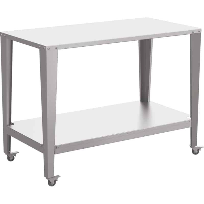 Tavolo in acciaio Inox autoportante con rotello 1200*600*900h mm