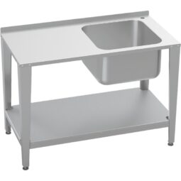 Tavolo in acciaio Inox con lavello 1500*600*900h mm