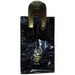 Busta regalo, color nero, fantasia ape, confezione 25 pezzi, 17*24h cm